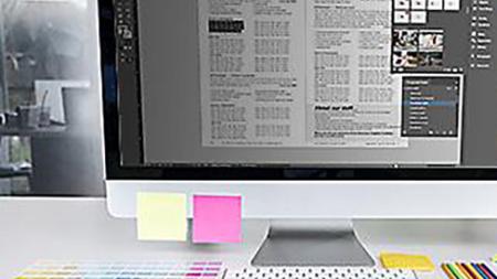 InDesign Accessibility Course Layout and design created on a computer in the InDesign bootcamp course.