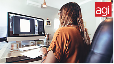 Adobe Creative Cloud Course for Graphic Design Student learning graphic design tools.